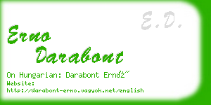 erno darabont business card